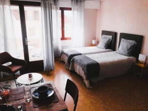 Paisible studio avec agréable loggia et vue dégagée